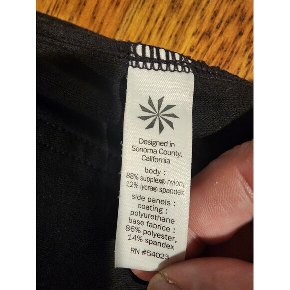 Athleta Leggings Womens Black Faux Leather Tux Metro Athleisure Pants Medium M - Picture 9 of 11